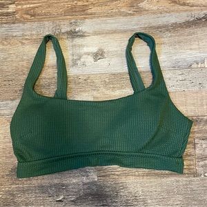 Aerie Waffle Banded Wide Strap Scoop Bikini Top